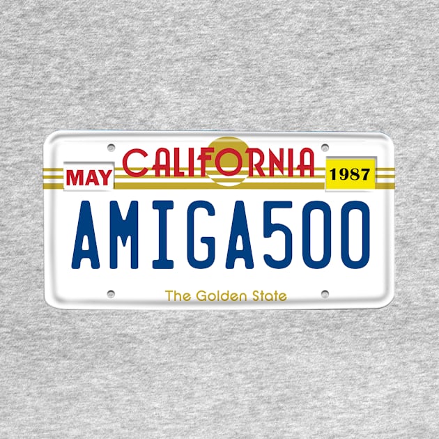 Amiga 500 License Plate by AmigaTees